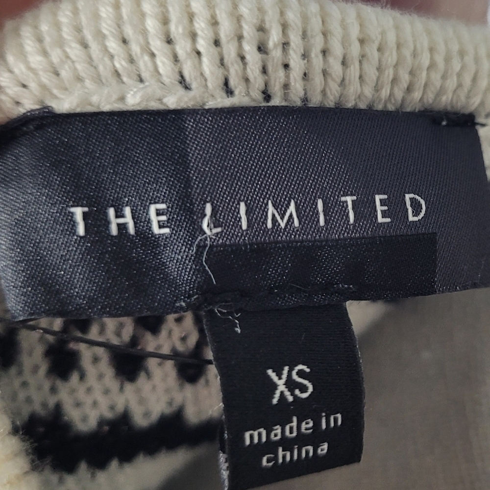 The Limited black & white striped sweater XS NWT - Picture 3 of 3
